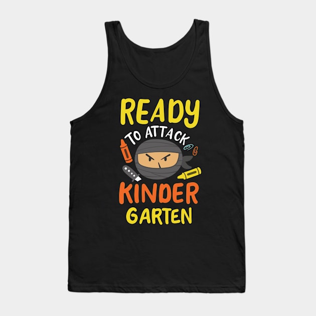 Ready To Attack Kindergarten Cute Ninja Tank Top by MarkusShirts